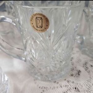 Vintage Paul Sebastian Crystal Mugs Set Of 6